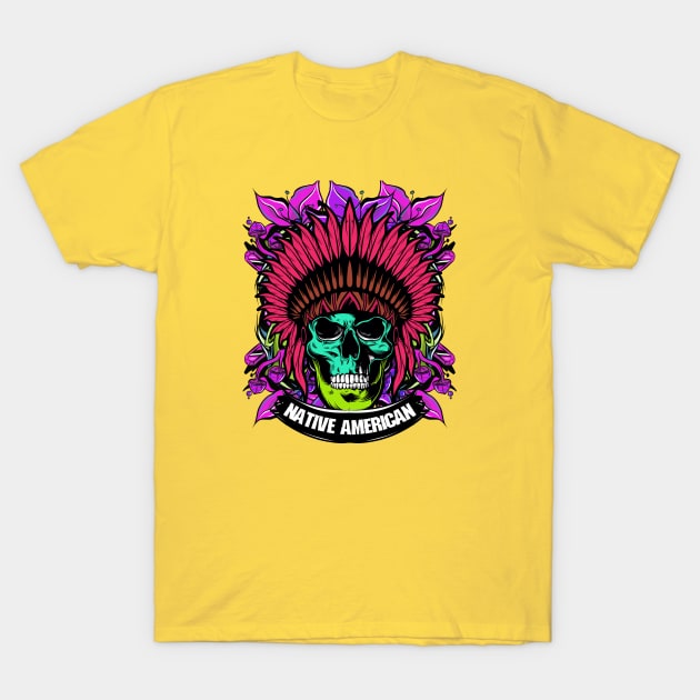 NATIVE AMERICAN RETRO T-Shirt by theanomalius_merch